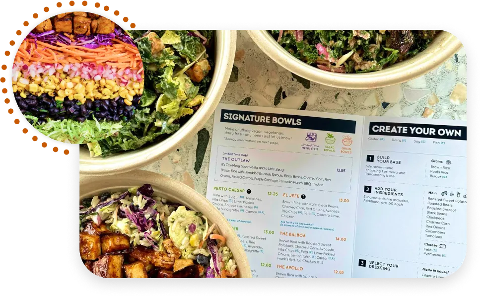 Roots Natural Kitchen Menu